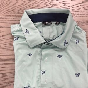 FootJoy Green Polo Shirt with Playful Patterns